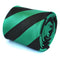 green and black barber striped tie